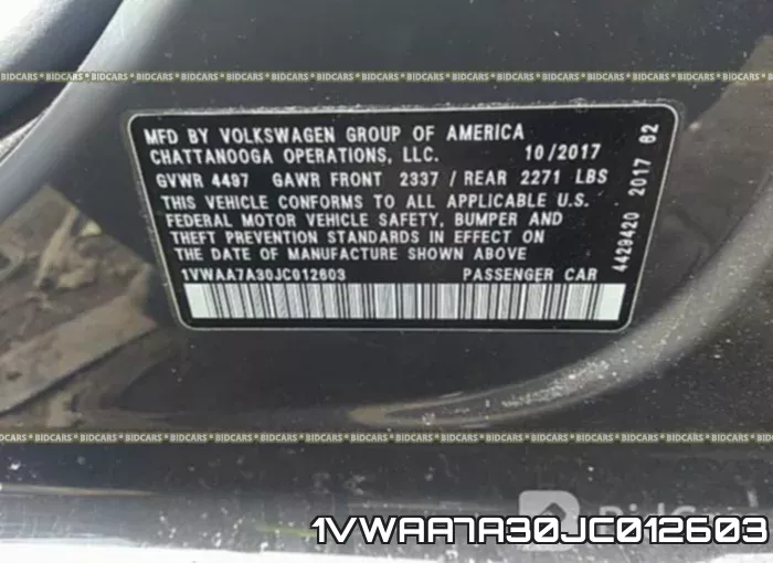 1VWAA7A30JC012603 фото 10