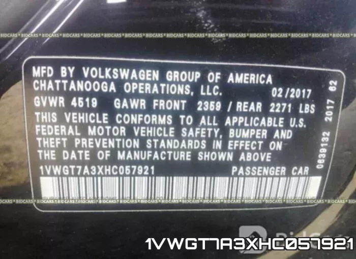 1VWGT7A3XHC057921 фото 10