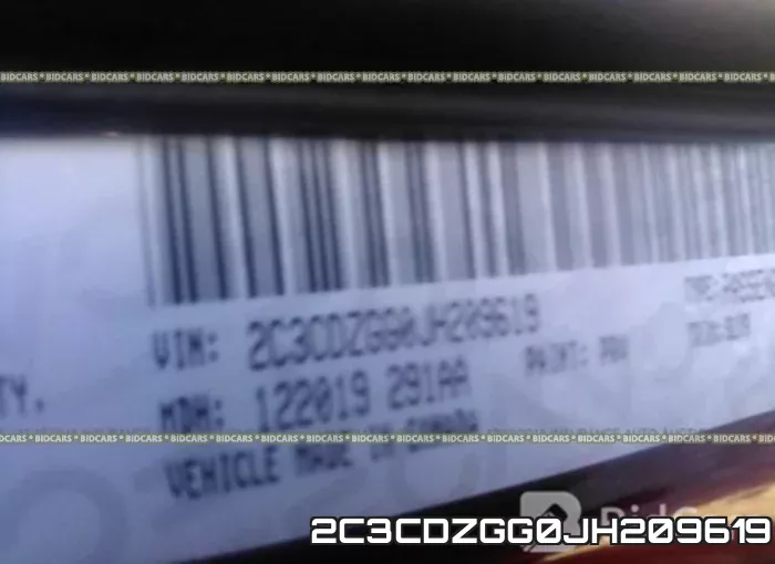 2C3CDZGG0JH209619 фото 10
