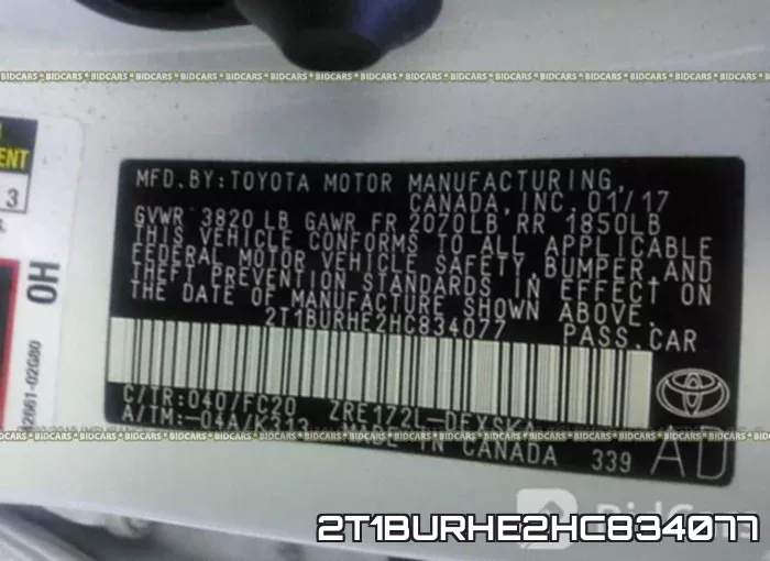 2T1BURHE2HC834077 фото 10