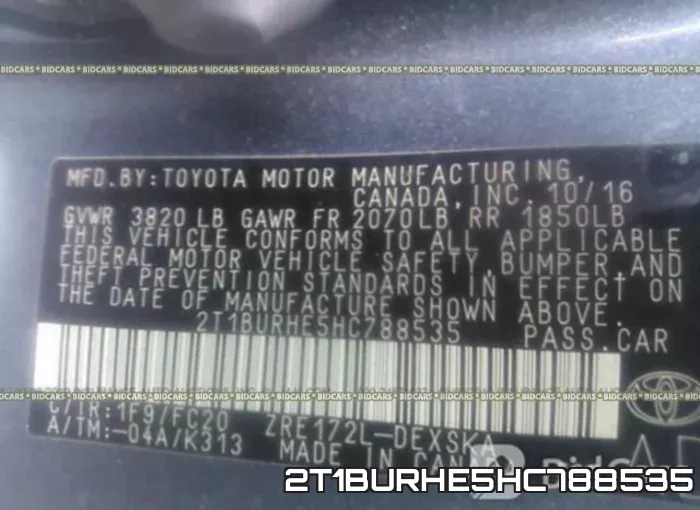 2T1BURHE5HC788535 фото 10