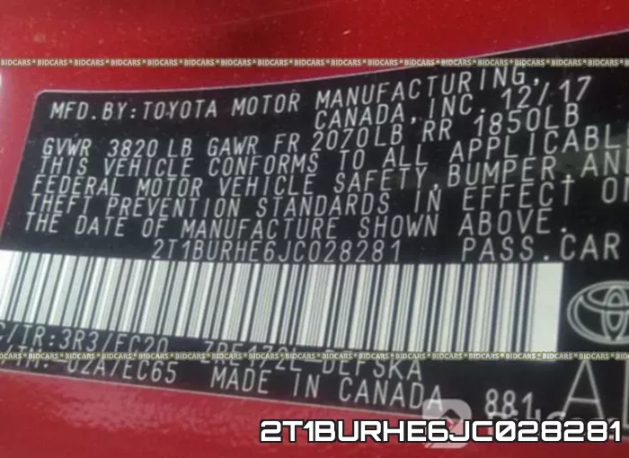 2T1BURHE6JC028281 фото 10