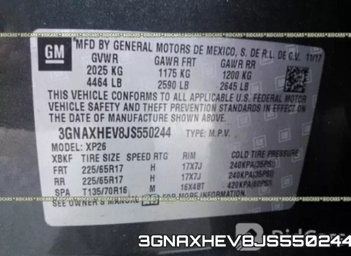 3GNAXHEV8JS550244 фото 10