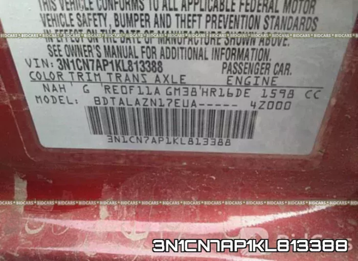 3N1CN7AP1KL813388 фото 10
