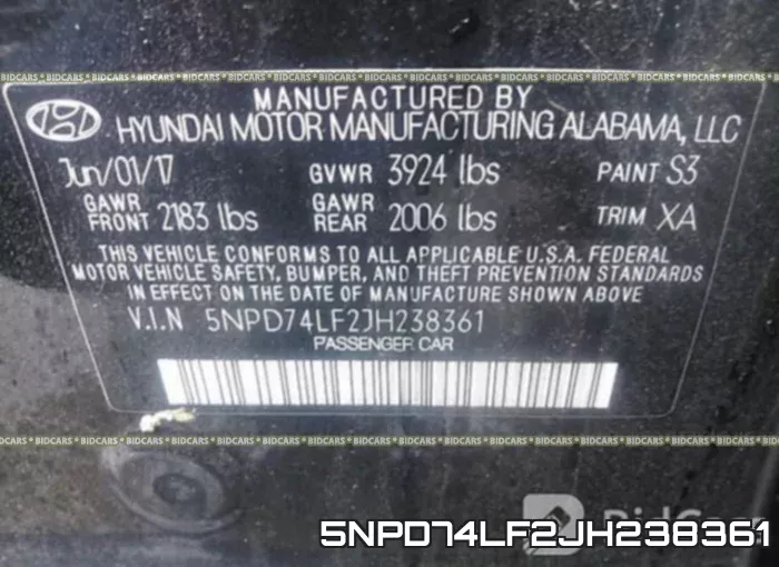 5NPD74LF2JH238361 фото 10