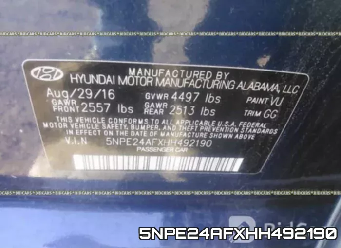 5NPE24AFXHH492190 фото 10