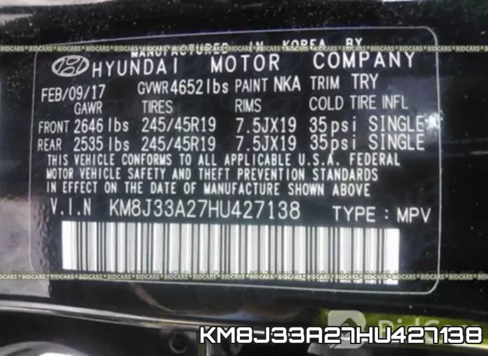 KM8J33A27HU427138 фото 10