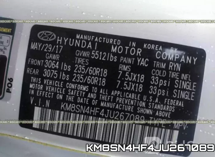 KM8SN4HF4JU267089 фото 10