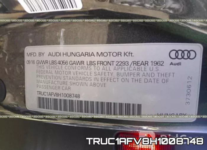 TRUC1AFV8H1008748 фото 10