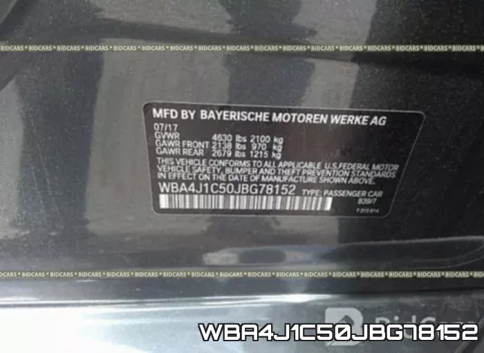 WBA4J1C50JBG78152 фото 10