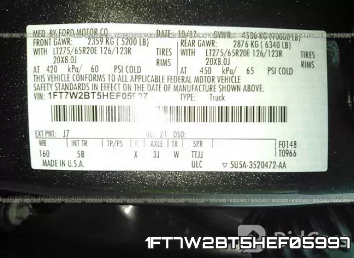 1FT7W2BT5HEF05997 фото 10