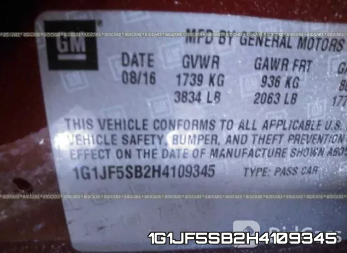 1G1JF5SB2H4109345 фото 10