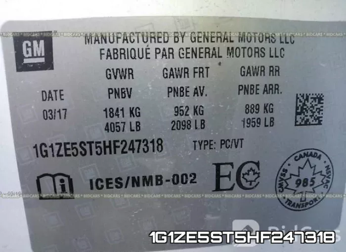 1G1ZE5ST5HF247318 фото 10