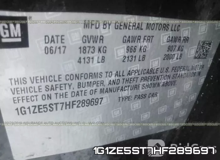 1G1ZE5ST7HF289697 фото 10