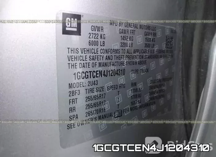 1GCGTCEN4J1204310 фото 10