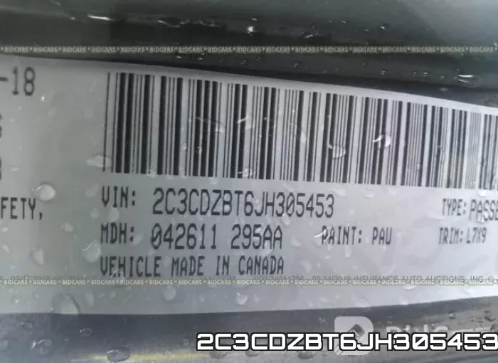 2C3CDZBT6JH305453 фото 9