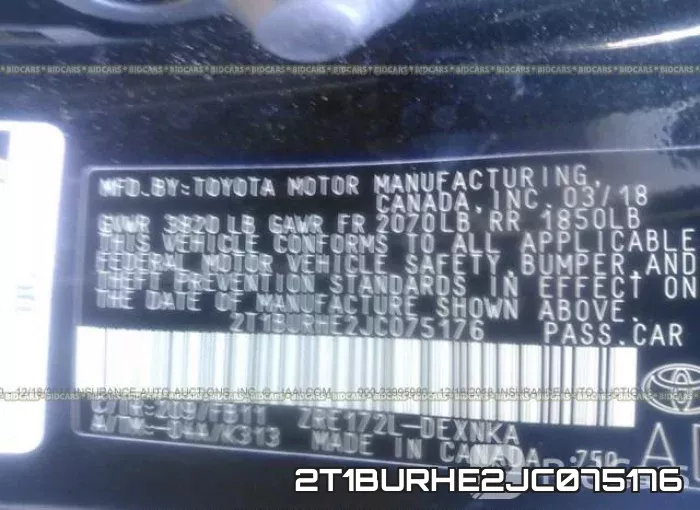 2T1BURHE2JC075176 фото 10