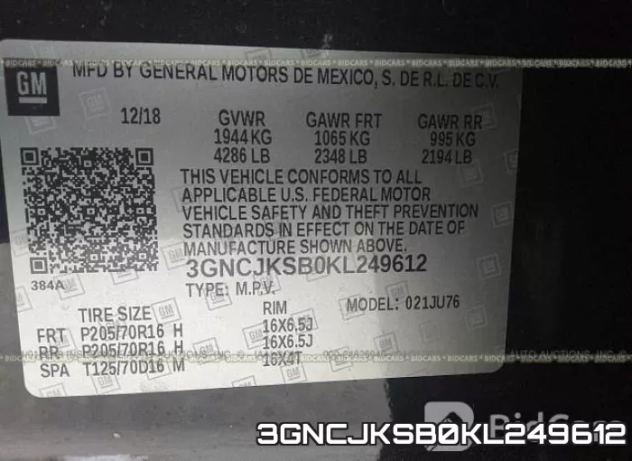 3GNCJKSB0KL249612 фото 10