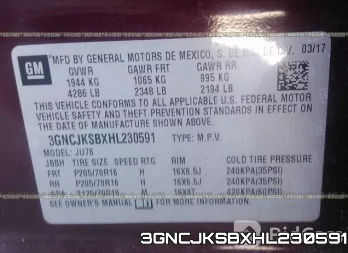 3GNCJKSBXHL230591 фото 10