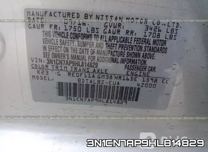 3N1CN7AP9HL814829 фото 10