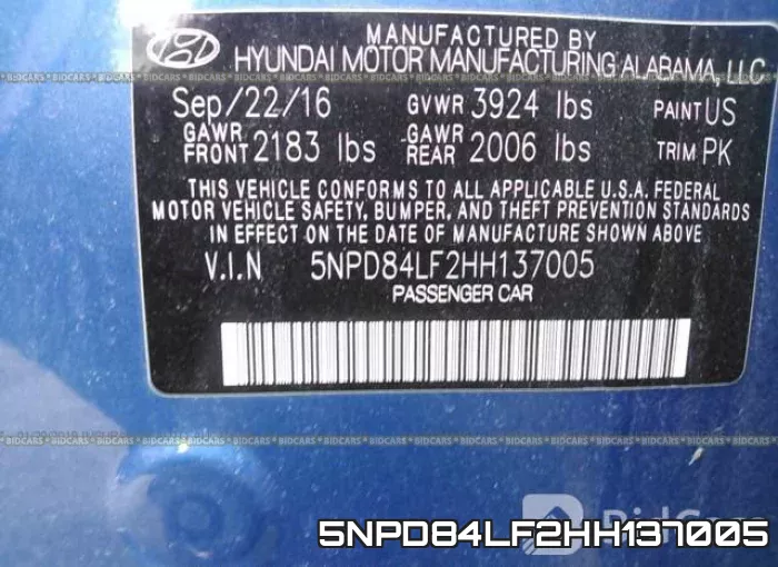 5NPD84LF2HH137005 фото 10