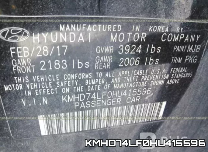 KMHD74LF0HU415596 фото 10