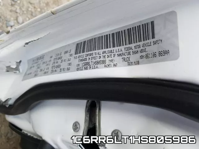 1C6RR6LT1HS805986 фото 2