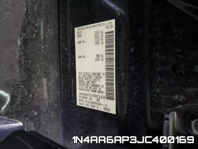 1N4AA6AP3JC400169 фото 2