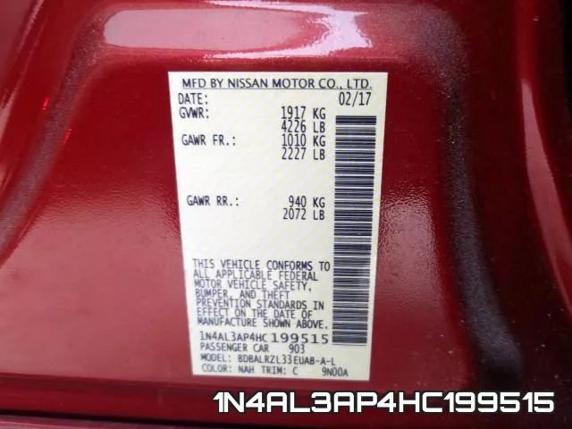 1N4AL3AP4HC199515 фото 2