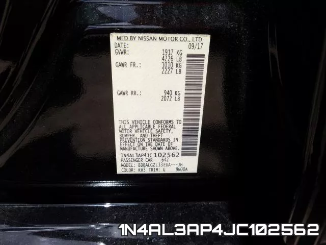 1N4AL3AP4JC102562 фото 2