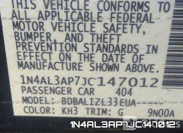1N4AL3AP7JC147012 фото 10