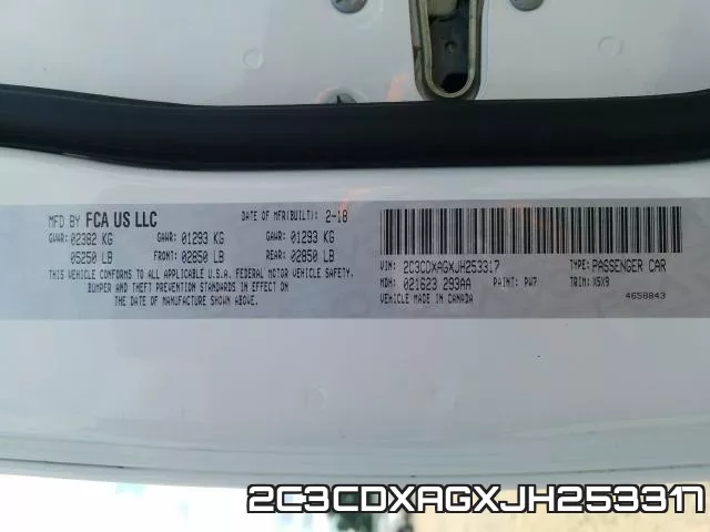 2C3CDXAGXJH253317 фото 2