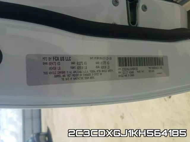 2C3CDXGJ1KH564185 фото 2