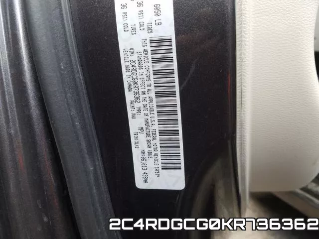 2C4RDGCG0KR736362 фото 2