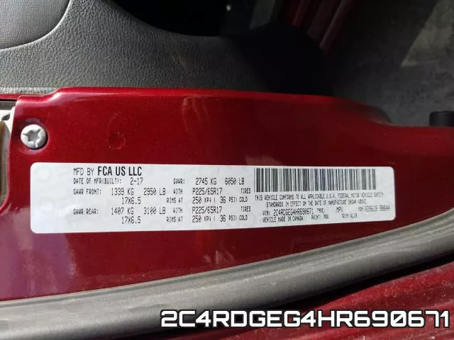 2C4RDGEG4HR690671 фото 2