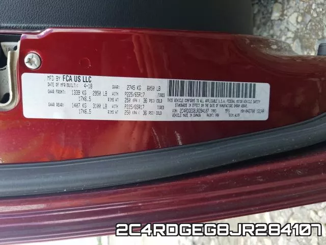 2C4RDGEG8JR284107 фото 2