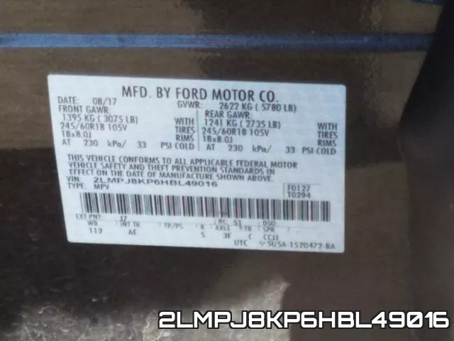 2LMPJ8KP6HBL49016 фото 2