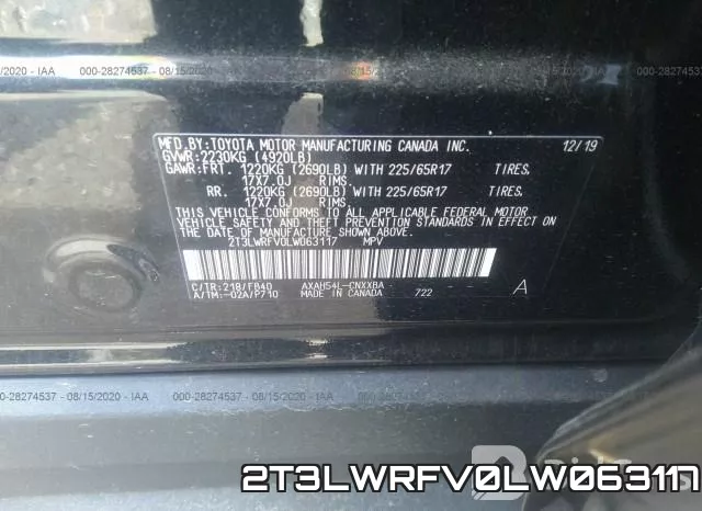 2T3LWRFV0LW063117 фото 10