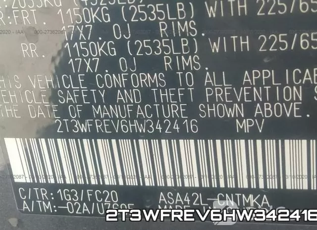 2T3WFREV6HW342416 фото 10