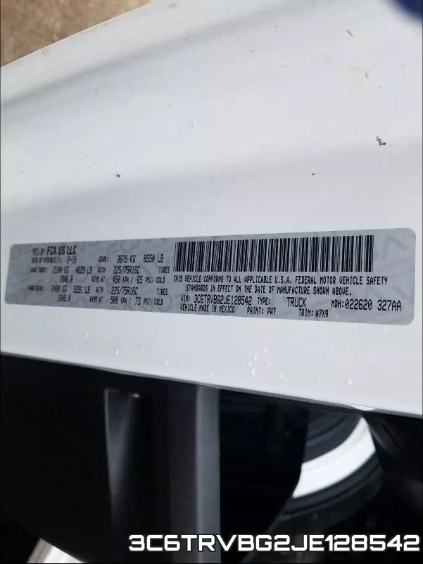 3C6TRVBG2JE128542 фото 2