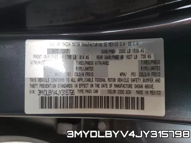 3MYDLBYV4JY315798 фото 2