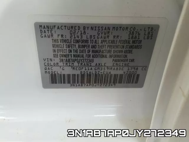 3N1AB7AP0JY272349 фото 2