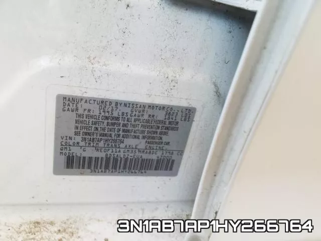 3N1AB7AP1HY266764 фото 2