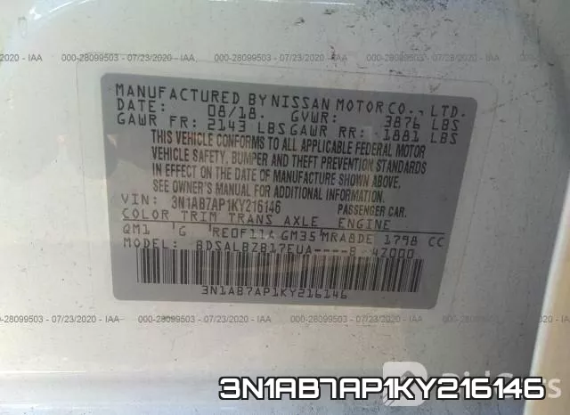 3N1AB7AP1KY216146 фото 10