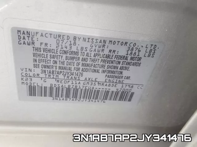 3N1AB7AP2JY341476 фото 2