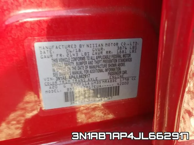 3N1AB7AP4JL662917 фото 2