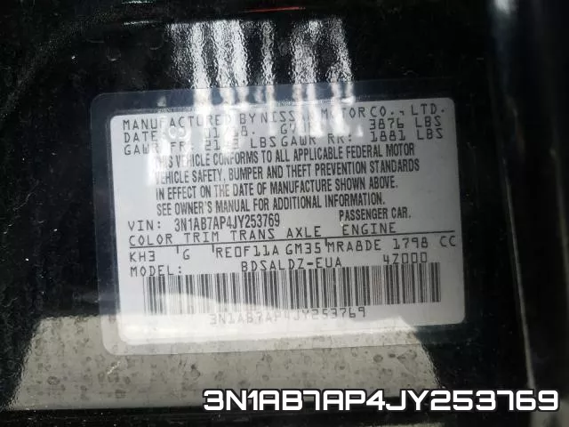 3N1AB7AP4JY253769 фото 2