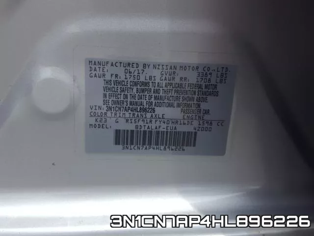 3N1CN7AP4HL896226 фото 2