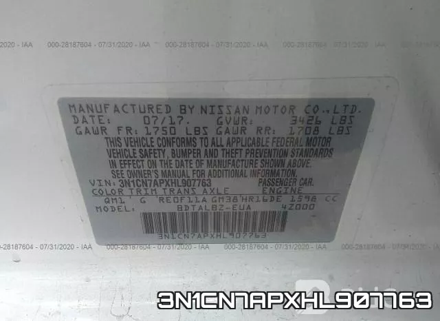 3N1CN7APXHL907763 фото 10