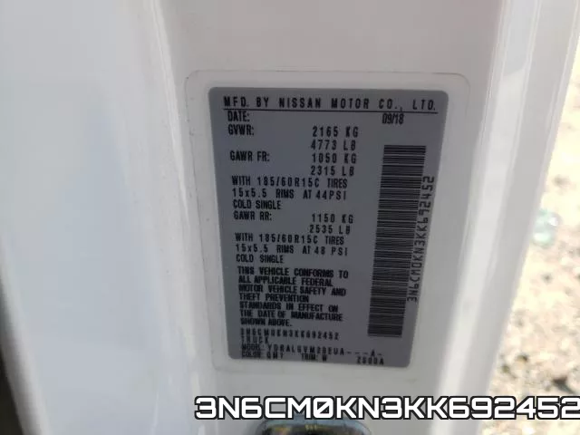 3N6CM0KN3KK692452 фото 2
